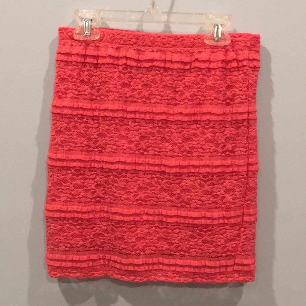 Forever 21 pink lace miniskirt